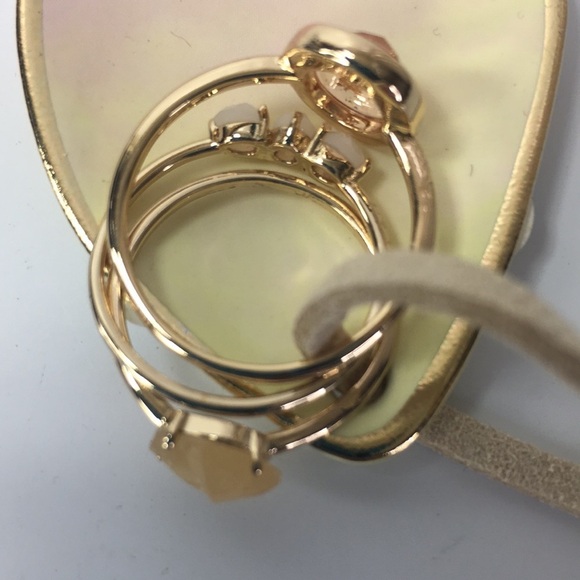 Free people love story ring set delicate stone NWT - Picture 3 of 5